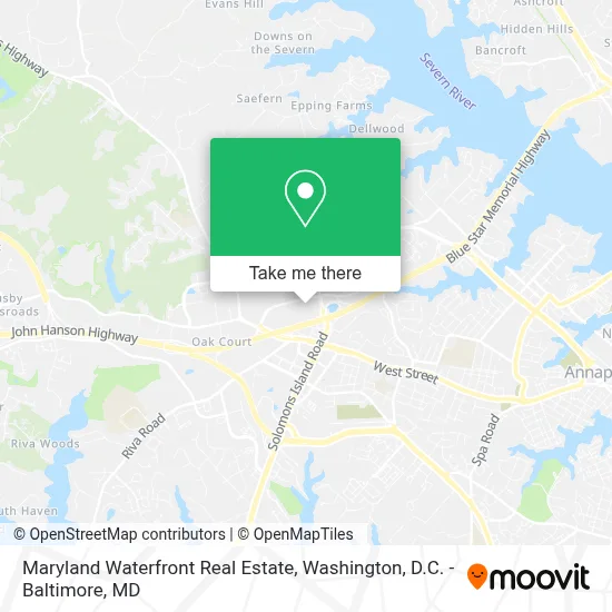 Maryland Waterfront Real Estate map
