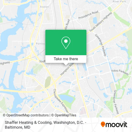 Shaffer Heating & Cooling map