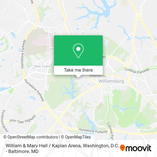 William & Mary Hall / Kaplan Arena map