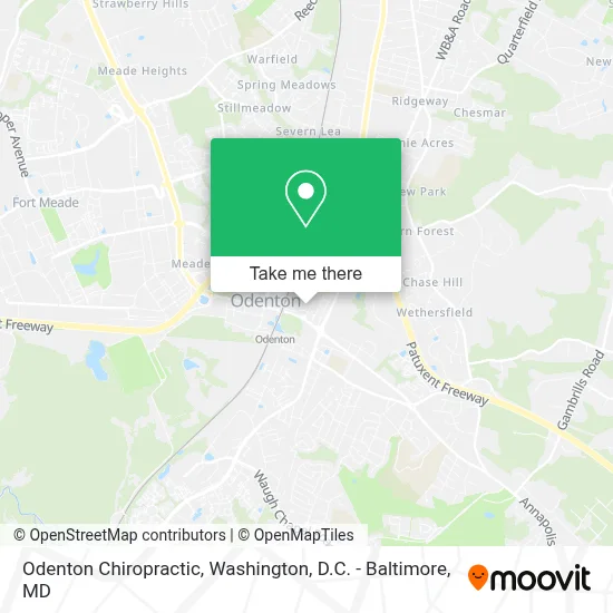 Odenton Chiropractic map