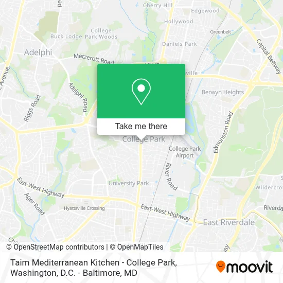 Taim Mediterranean Kitchen - College Park map