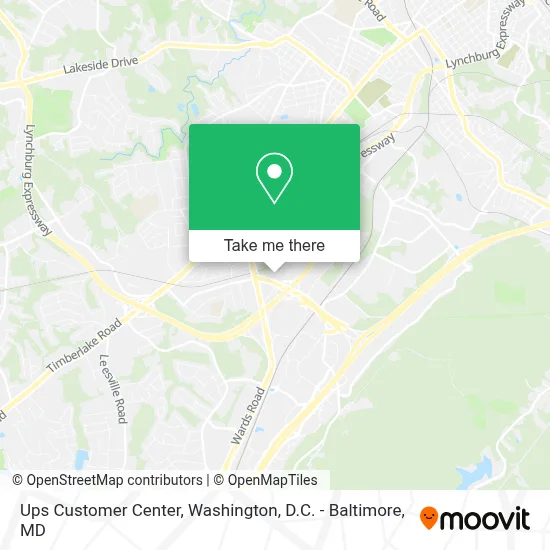 Ups Customer Center map