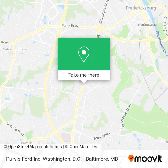 Purvis Ford Inc map
