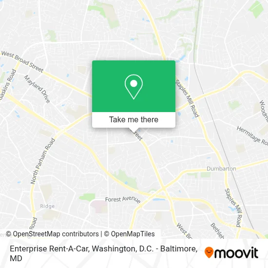 Enterprise Rent-A-Car map