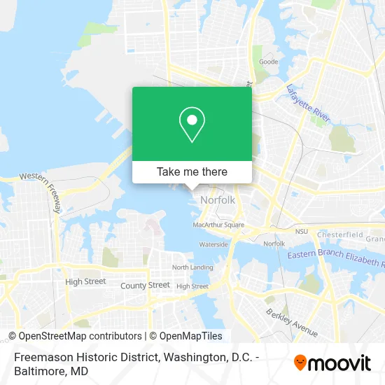 Freemason Historic District map
