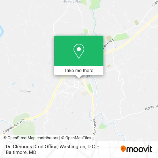 Dr. Clemons Dmd  Office map