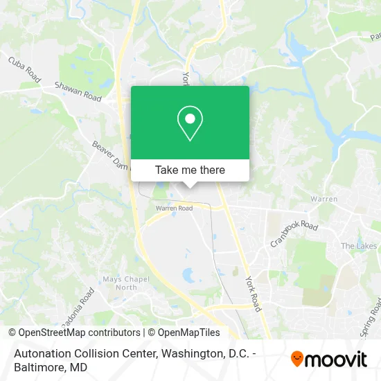 Autonation Collision Center map
