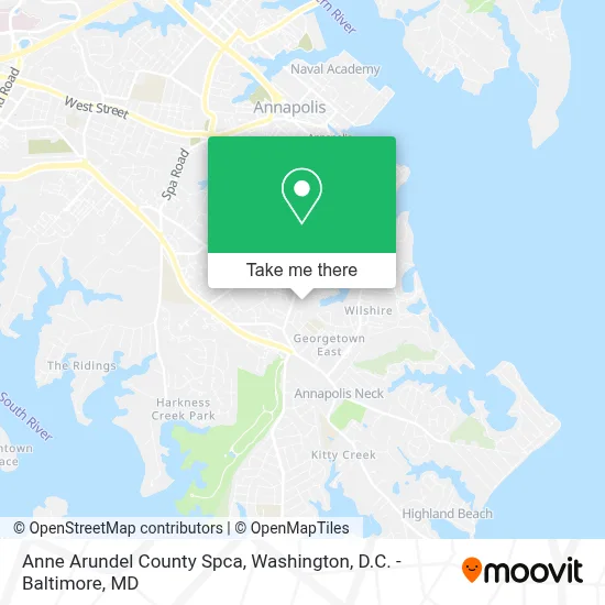 Anne Arundel County Spca map