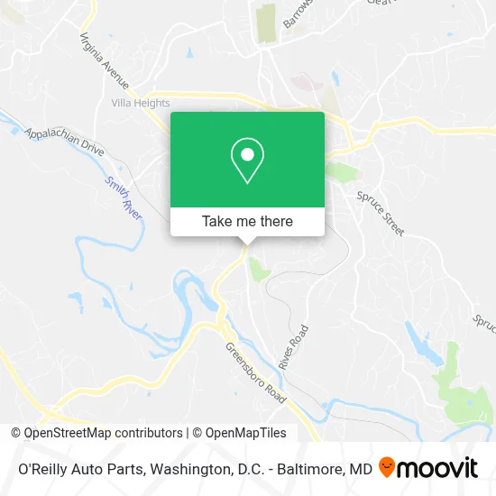 O'Reilly Auto Parts map