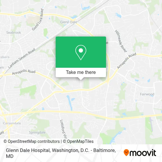 Glenn Dale Hospital map