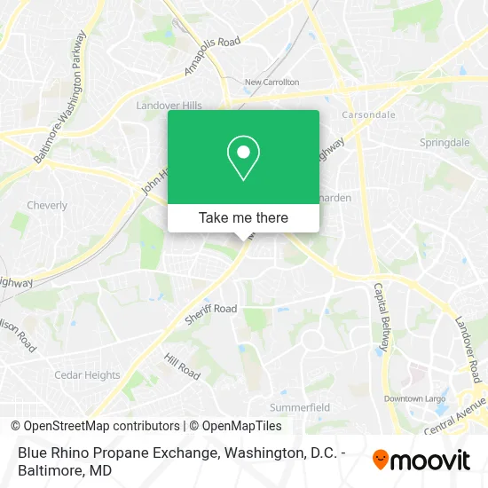 Blue Rhino Propane Exchange map