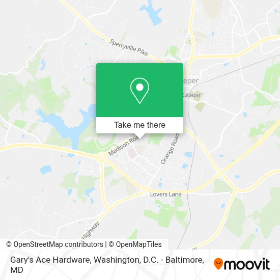 Gary's Ace Hardware map