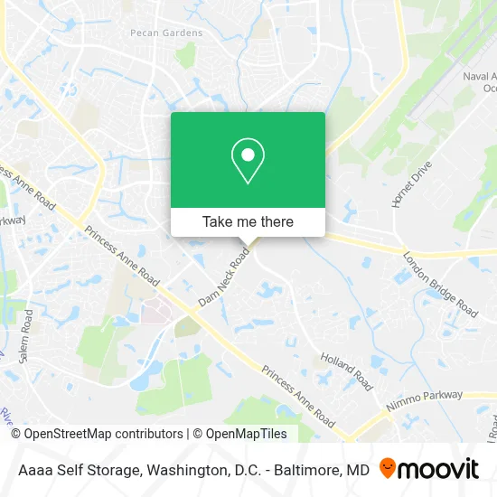 Aaaa Self Storage map
