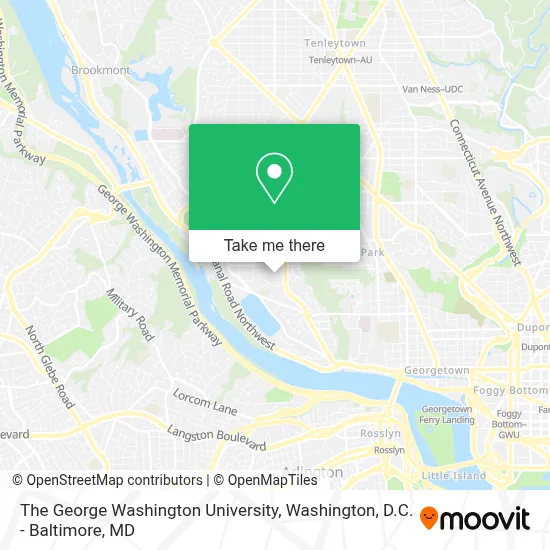 The George Washington University map