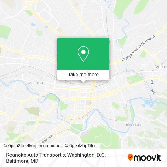 Roanoke Auto Transport's map