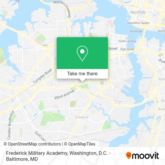 Frederick Military Academy map