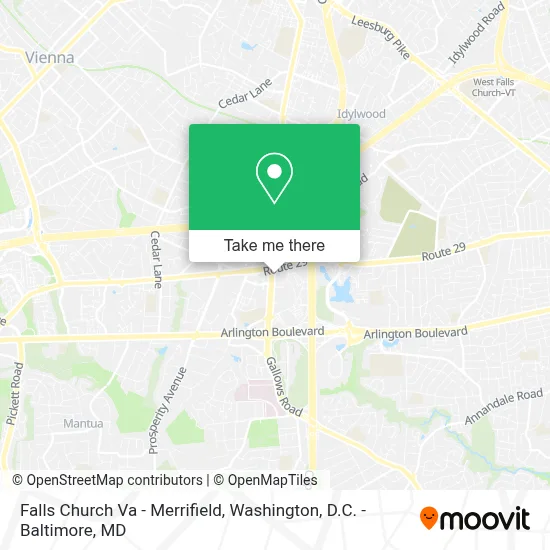 Falls Church Va - Merrifield map