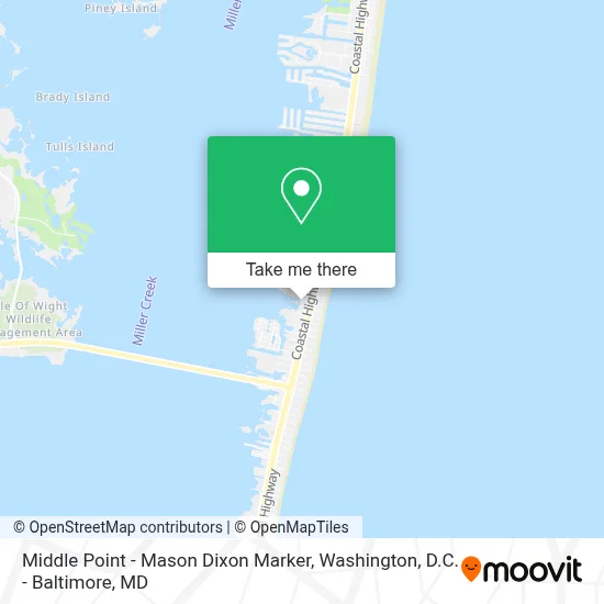Middle Point - Mason Dixon Marker map