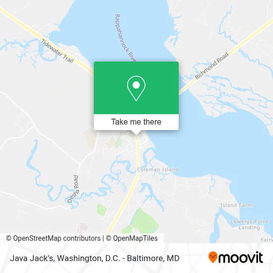 Java Jack's map