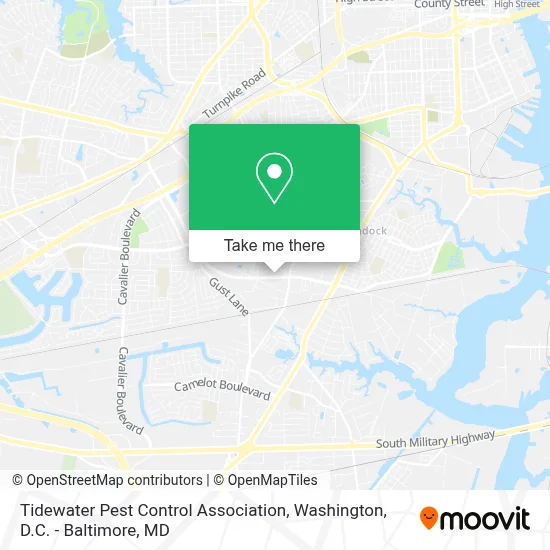 Tidewater Pest Control Association map