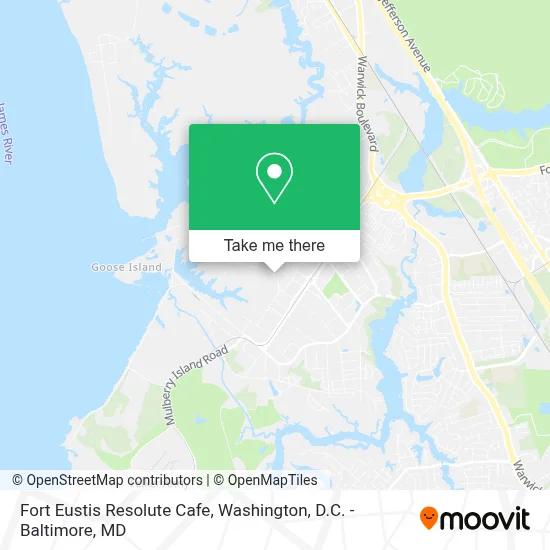Fort Eustis Resolute Cafe map