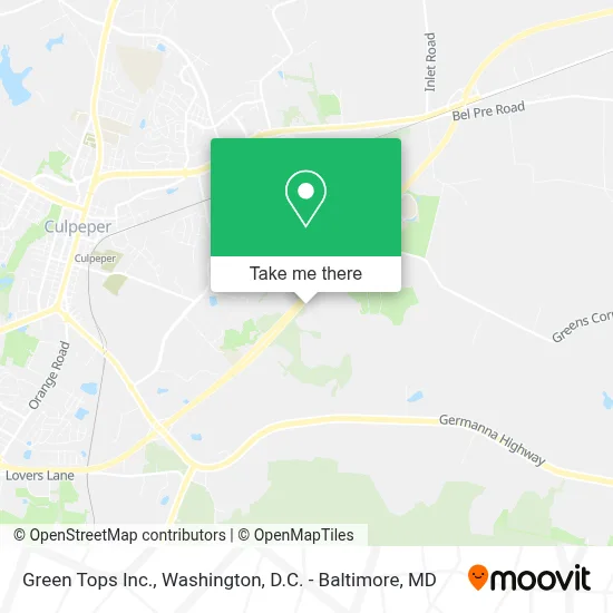 Green Tops Inc. map