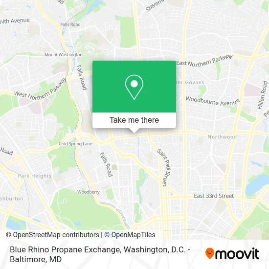 Blue Rhino Propane Exchange map
