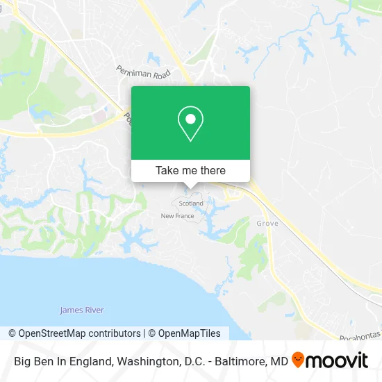 Big Ben In England map