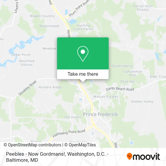 Peebles - Now Gordmans! map