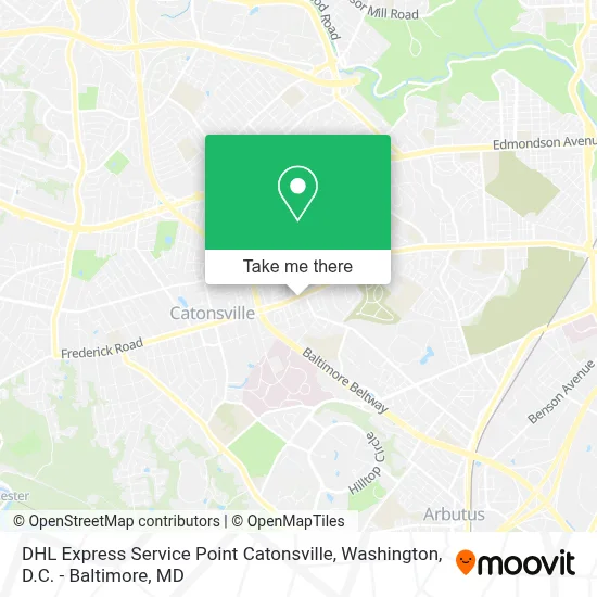 DHL Express Service Point Catonsville map