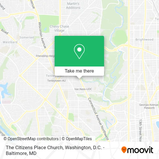 The Citizens Place Church map