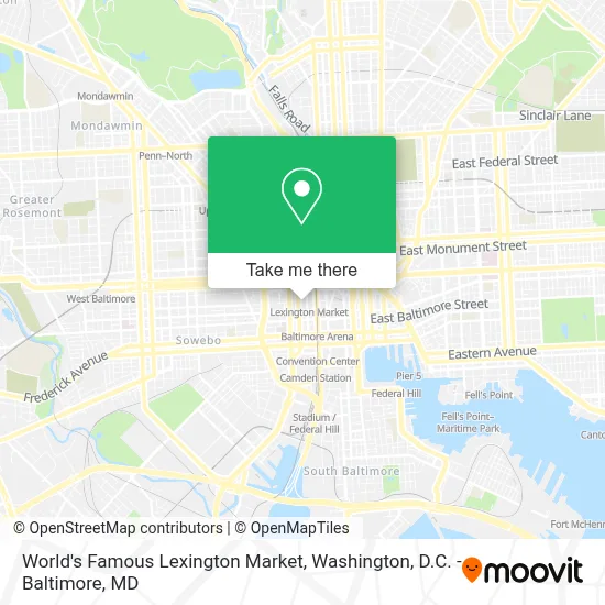 World's Famous Lexington Market map