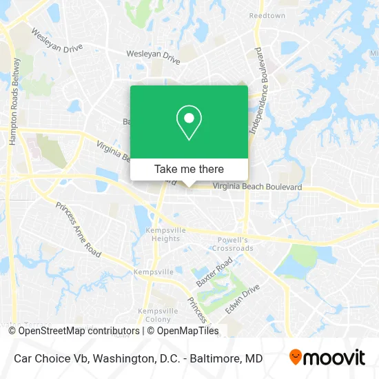 Car Choice Vb map