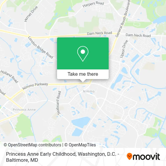 Princess Anne Early Childhood map