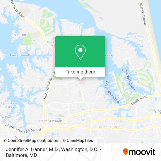 Jennifer A. Hanner, M.D. map