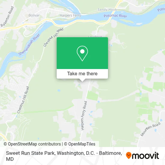 Sweet Run State Park map