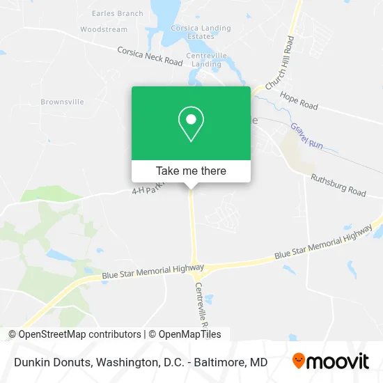 Dunkin Donuts map
