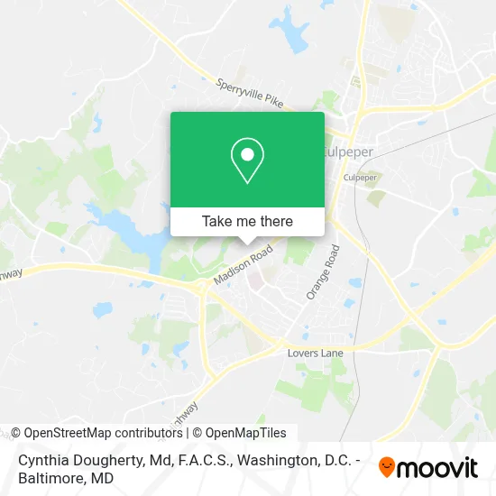 Cynthia Dougherty, Md, F.A.C.S. map