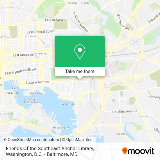 Friends Of the Southeast Anchor Library map