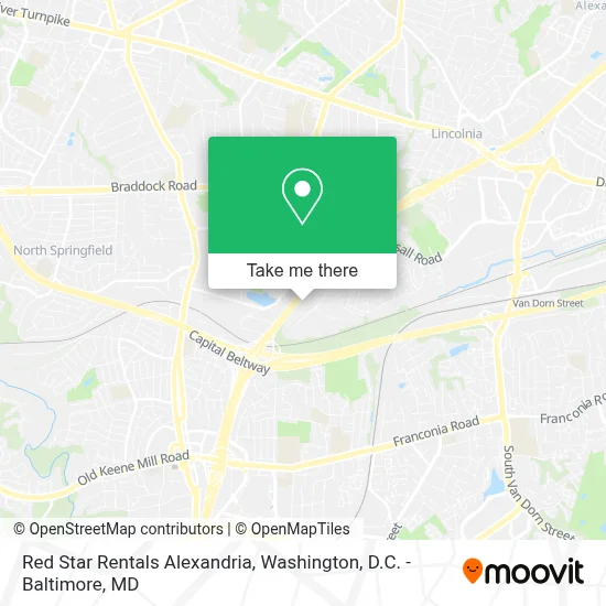 Red Star Rentals Alexandria map