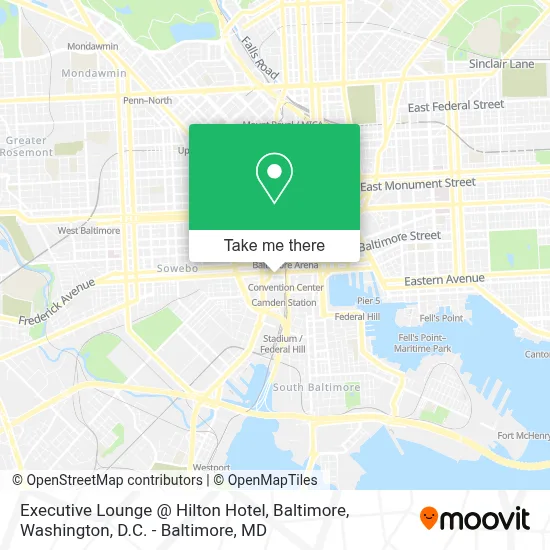 Executive Lounge @ Hilton Hotel, Baltimore map