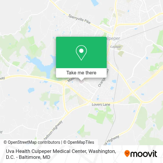 Uva Health Culpeper Medical Center map
