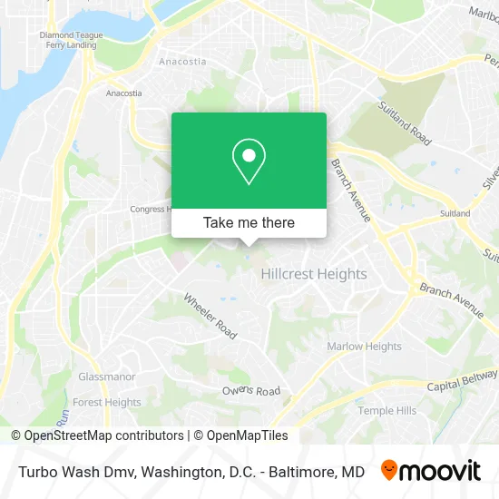 Turbo Wash Dmv map