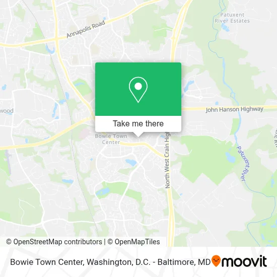 Bowie Town Center map