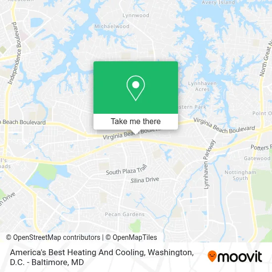 America's Best Heating And Cooling map