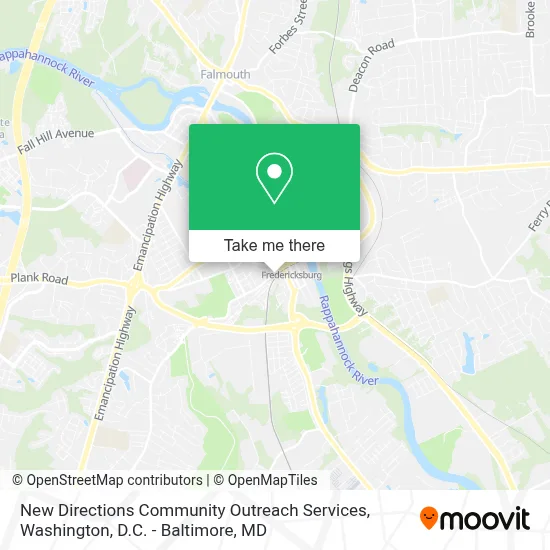 New Directions Community Outreach Services map