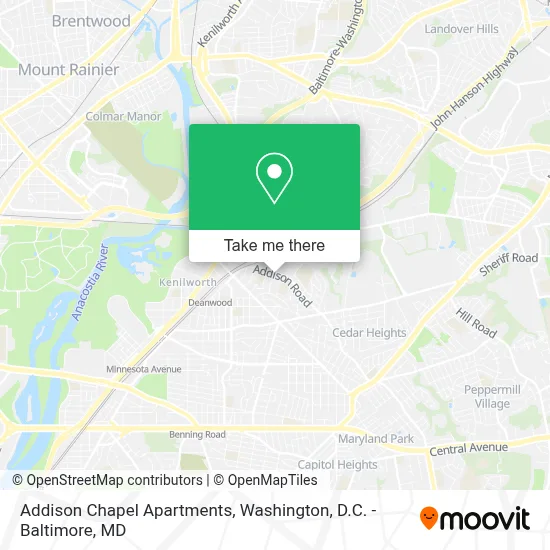 Addison Chapel Apartments map