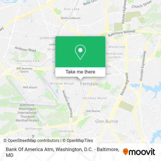 Bank Of America Atm map
