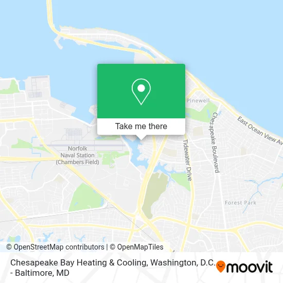 Chesapeake Bay Heating & Cooling map