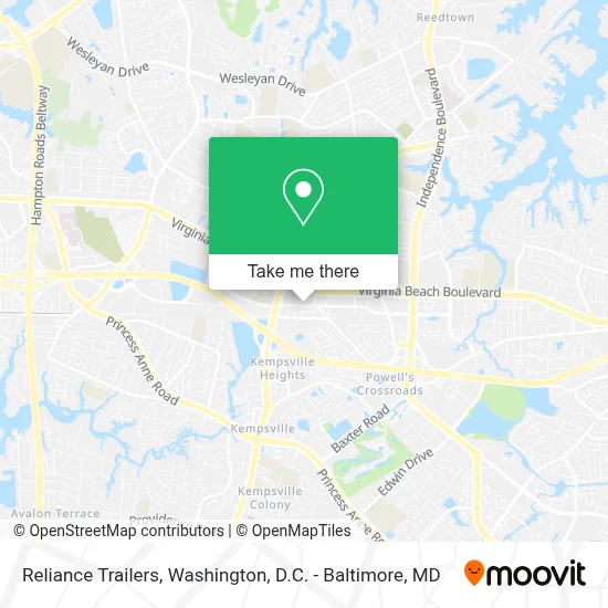 Reliance Trailers map
